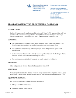 STANDARD OPERATING PROCEDURES: CARBON-14