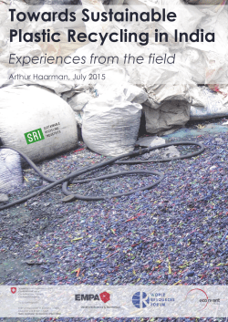 Towards sustainable plastic recycling in India &ndash; Experiences from