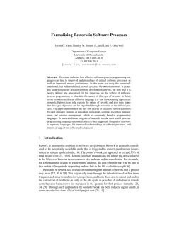 Formalizing Rework in Software Processes