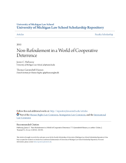 Non-Refoulement in a World of Cooperative Deterrence
