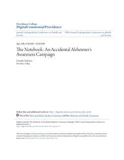 The Notebook: An Accidental Alzheimer`s Awareness Campaign