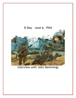 D-Day &ndash; June 6, 1944 Interview with John Demmings