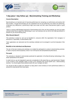1-day (plus 1 day follow up) - Benchmarking