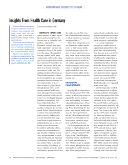Insights From Health Care in Germany