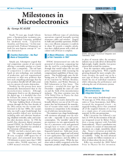 7)Milestones in Microelectronics