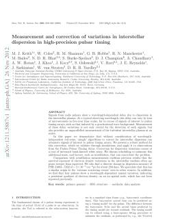 Measurement and correction of variations in interstellar dispersion in