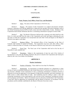 1 ARTICLE 1 Section 1 Section 2 Section 3 Section 4