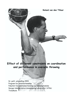 Effect of different constraints on coordination and
