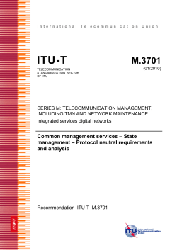 ITU-T Rec. M.3701 (01/2010) Common management services