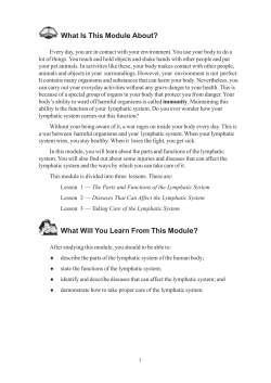 The Lymphatic System