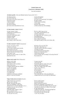 Fourth Book Of Madrigals