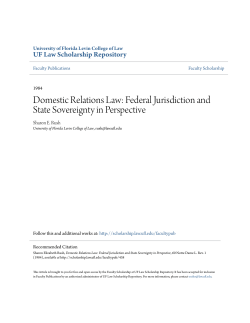 Federal Jurisdiction and State Sovereignty in Perspective