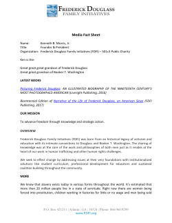 Speaking Agreement - Frederick Douglass Family Initiatives