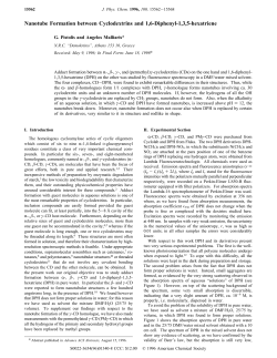 Nanotube Formation between Cyclodextrins and 1,6-Diphenyl