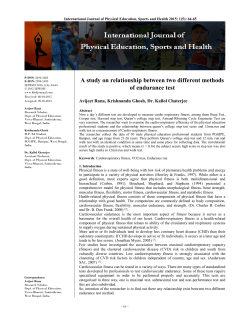 A study on relationship between two different methods of endurance