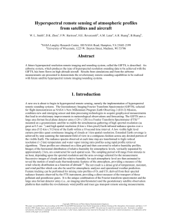 Hyperspectral remote sensing of atmospheric profiles from satellites