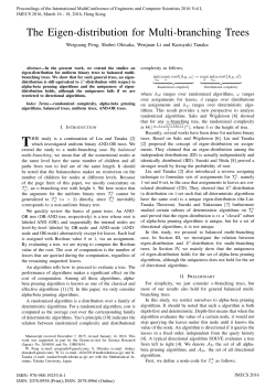 The Eigen-distribution for Multi-branching Trees