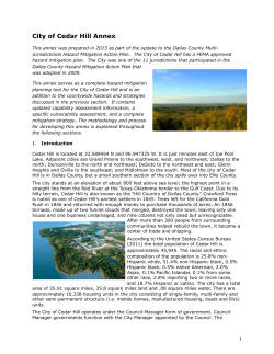City of Cedar Hill Annex Draft