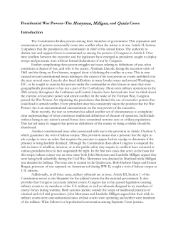 The Supreme Court on Executive War Powers