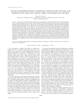 the relationship between conspecific fertilization