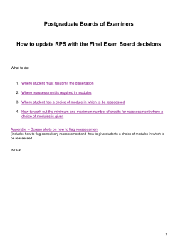 How to update RPS with exam board decisions and flagging