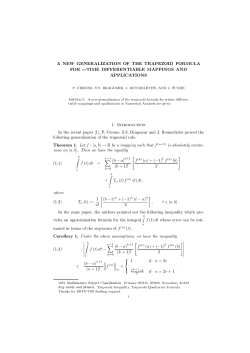 A NEW GENERALIZATION OF THE TRAPEZOID FORMULA