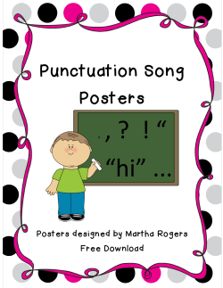 Punctuation Song Posters