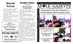 March 2014 - Thessalon Adult Learning Centre in Thessalon, Ontario