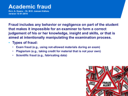 Academic fraud - TU/e Studiegids