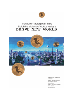 MA Scriptie vertalen engels Fidelma van Geest (3184293)