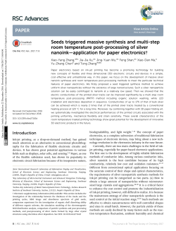 Seeds triggered massive synthesis and multi-step