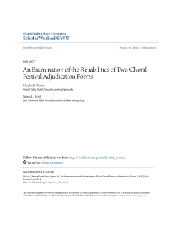 An Examination of the Reliabilities of Two Choral Festival