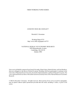 CONSTITUTION OR CONFLICT?