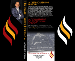 A DiSTiNGUiSHiNG HiSTORy A COMMiTMENT TO ExCEpTiONAL