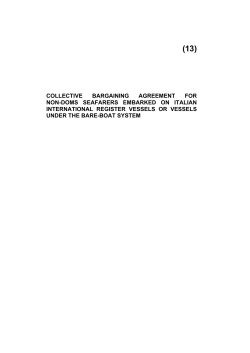 collective bargaining agreement for non-doms seafarers - filt-cgil