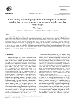 Constructing economic geographies from corporate interviews