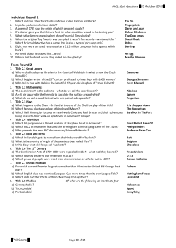 2013 Oct 23 DPQL Verified - Derbyshire Pub Quiz League 2016-2017