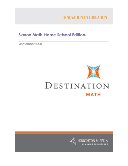 Saxon Math Home School Edition