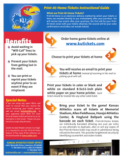 How to Print your Tickets at Home