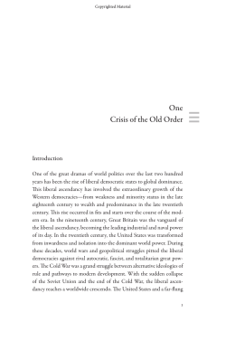 one crisis of the old order - Princeton University Press