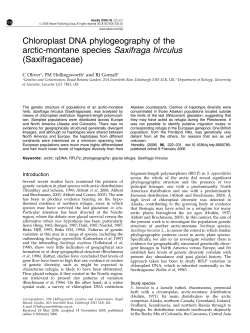 Chloroplast DNA phylogeography of the arctic-montane
