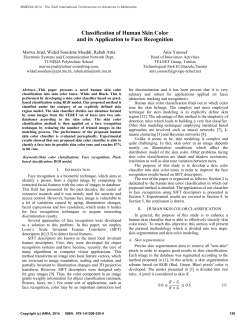 Classification of Human Skin Color and its Application