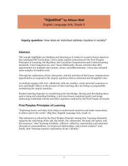 Injustice - BC Curriculum
