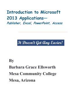 Publisher, Excel, PowerPoint, Access