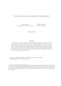 Trade Dynamics in the Market for Federal Funds