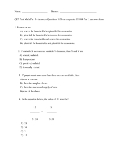 QEP Post Math Part I