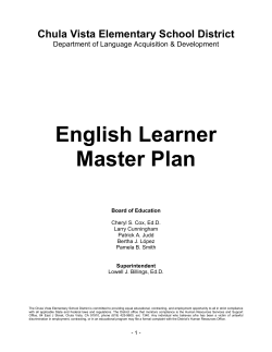 English Learner Master Plan