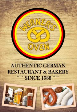 Menu - Werner`s Oven