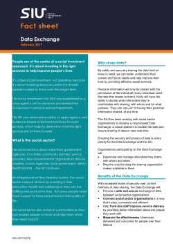 Fact sheet - Social Investment Unit