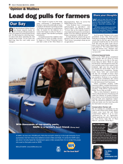 Lead dog pulls for farmers